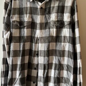 Sonoma Gray and White Checkered Shirt